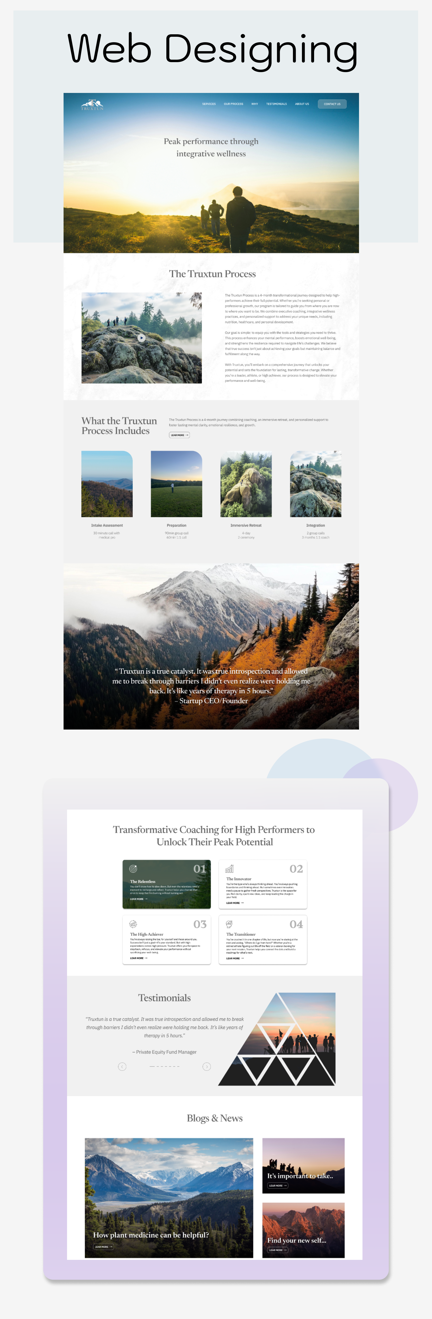 Truxtun website design